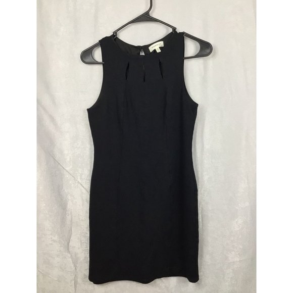 Monteau Los Angeles Sleeveless Mini Dress Keyhole Back/Front Black Medium - Picture 8 of 8